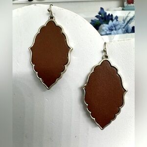 Leather Earring with Gold plated setting